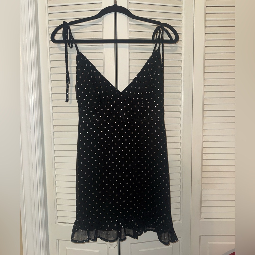 Black Dress with silver stars